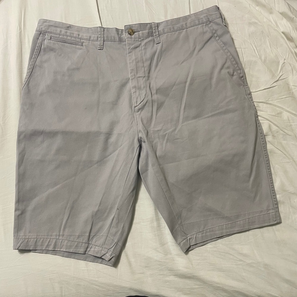 Polo Ralph Lauren Shorts Mens 38 Grey Relaxed Fit Chino Cotton Pony Logo Classic